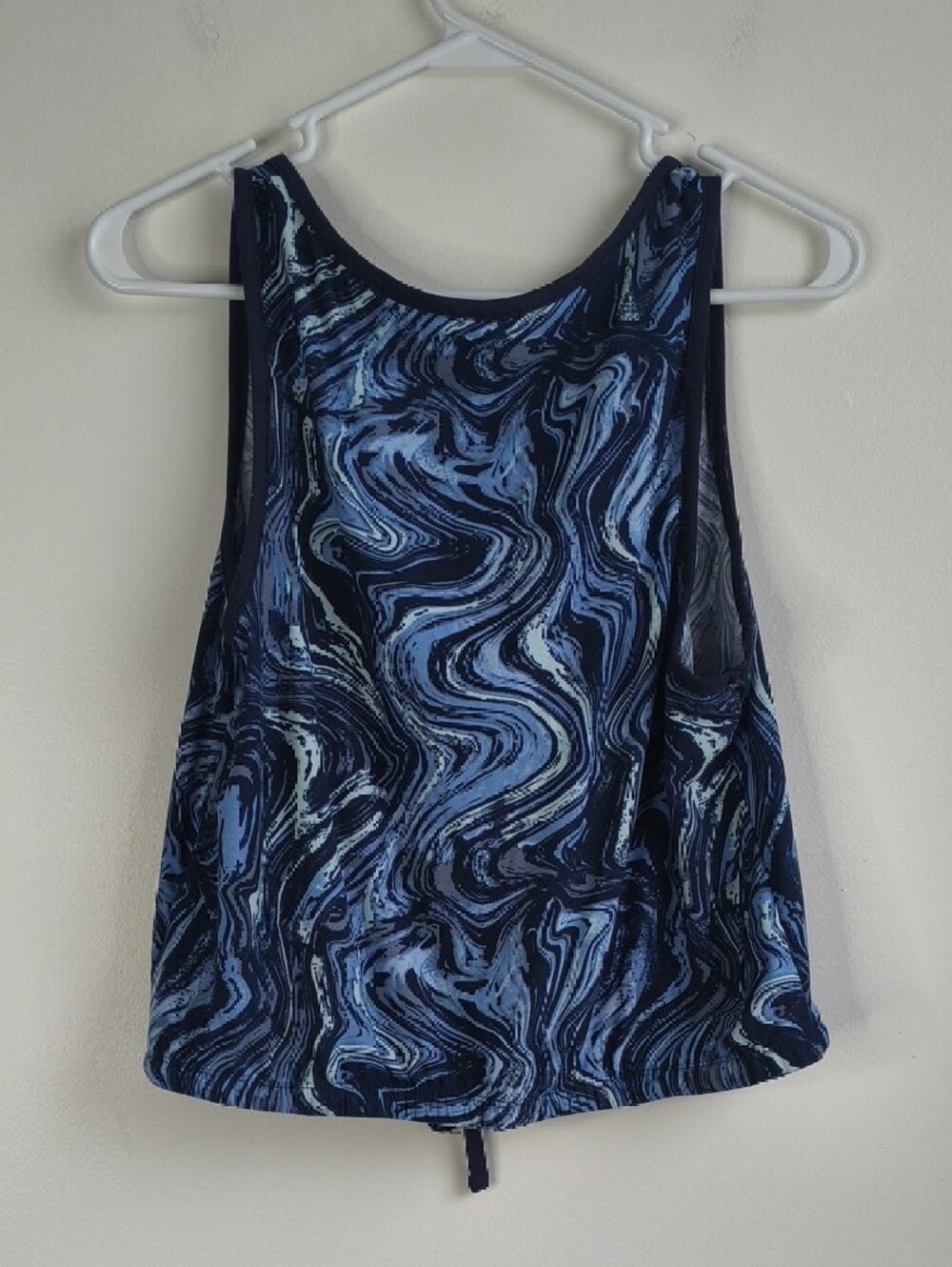 Blue Swirl Lounge set with Deep V Neck - Picture 4 of 7